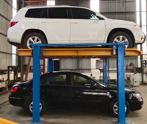Yük 2500kg 4 Post Araba Parkı Asansörü PLC Hidrolik Park Sistemi