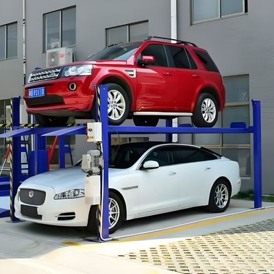 Yük 2500kg 4 Post Araba Parkı Asansörü PLC Hidrolik Park Sistemi